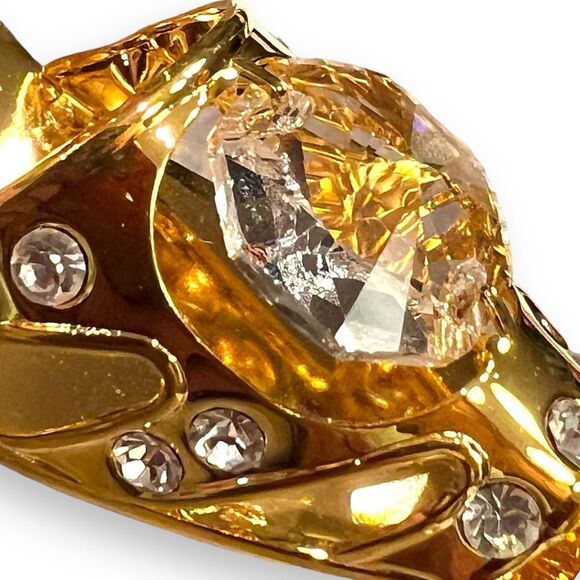 24K Gold Plated with Austrian Crystals Shoe by KG&C NWT - Picture 5 of 10